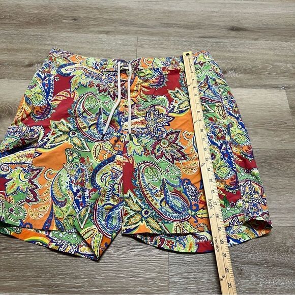 Polo Ralph Lauren Swim Trunks Mens Large Multicolor Paisley Lined Shorts 7"L - Picture 4 of 8